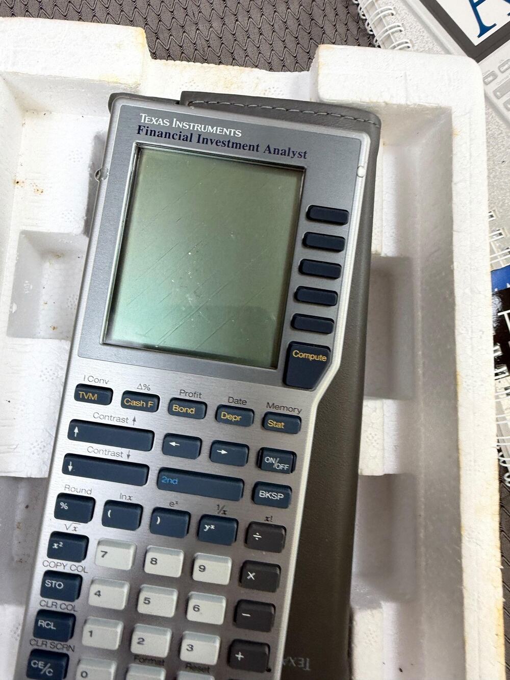 Texas Instruments Financial Investment Analyst Calculator Handheld Italy Case